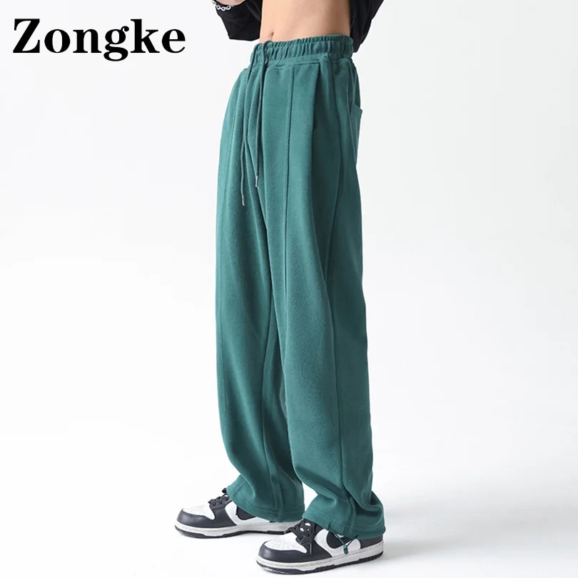 

Zongke Work Clothes Men Pants White Chinese Size 2XL Sweat Pants For Men Fashion Baggy Clothes 2022 Spring New Arrivals