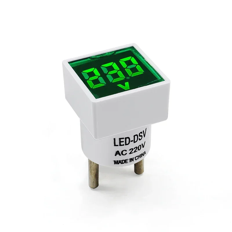 

Светодиодный цифровой вольтметр, мини-универсальный квадратный вольтметр, амперметр переменного тока 50-500 В, индикатор напряжения и тока, автомобильный вольт-ампер, тестер, детектор