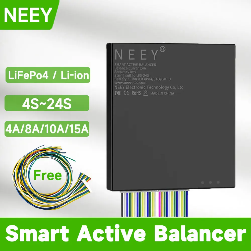 Умный активный балансировщик NEEY 4A балансировочный ток 8A 10A 15A 4S 8S 16S 20S 24S LiFePo4 li-ion Φ