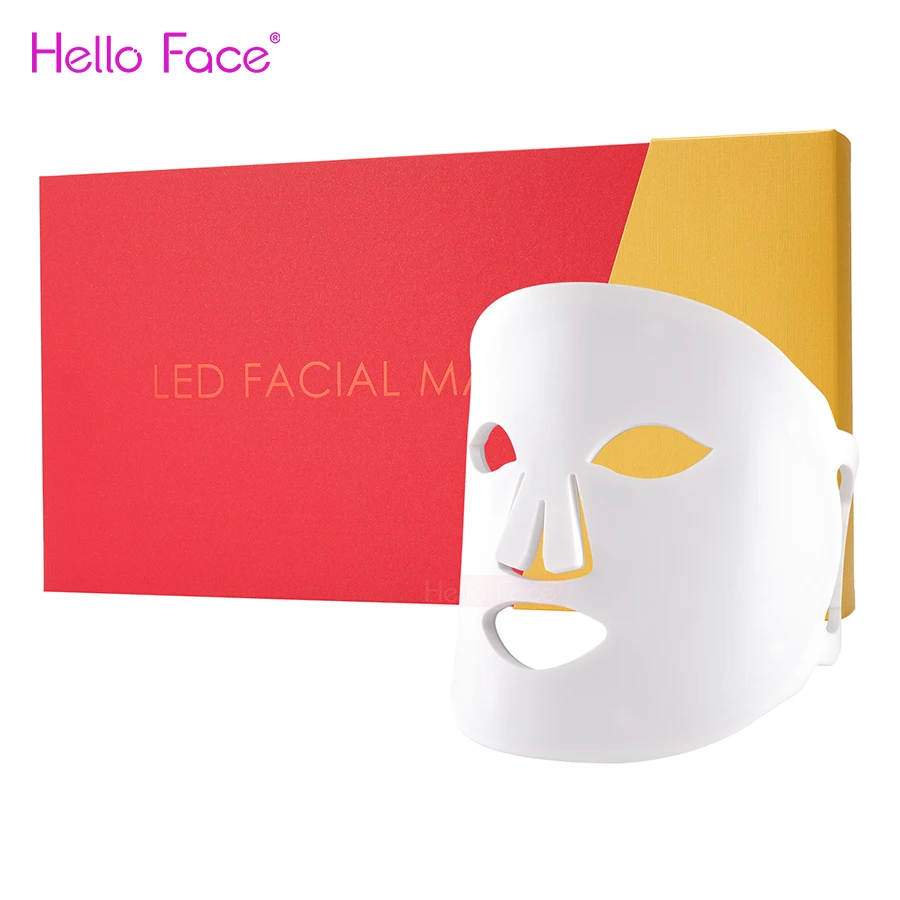 Facial LED Light Therapy Mask Professional 7 Color PDT Face Beauty Mask Wireless Photon Skin Rejuvenation Mask Luxury For Lover