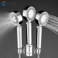 double sided water outlet high pressure shower head bath sprayer abs handheld round adjustable 4 point bathroom accessories