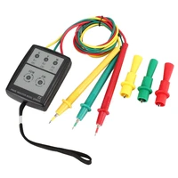 three phase indicator 200v 600v ac rotation tester digital led buzzer sequence detector voltage meter electrician tool