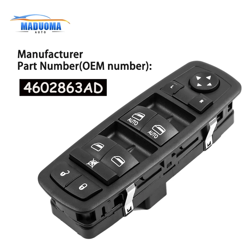 

Power Window Control Switch Button For Dodge Ram 1500 2500 3500 2009 2010 2011 2012 Car Accessories4602863AC 4602863AD 4602863AB