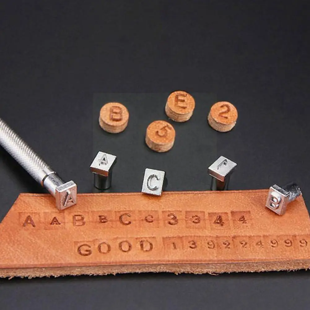 

36pcs Diy Leather Seal Engraving Craft Tool Steel Alphabet Printing Metal Set Stamps Stamp Mold Number Leather Craft Engrav B3k5