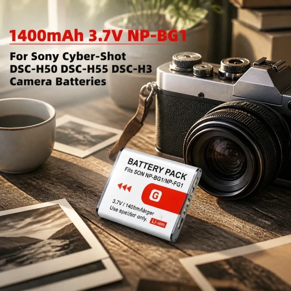 Фото Высококачественная перезаряжаемая батарея NP-BG1 1400 мАч 3.7В для цифровых камер Sony Cyber-Shot DSC-W100 WX1 H3 H7 H50 H55 №1