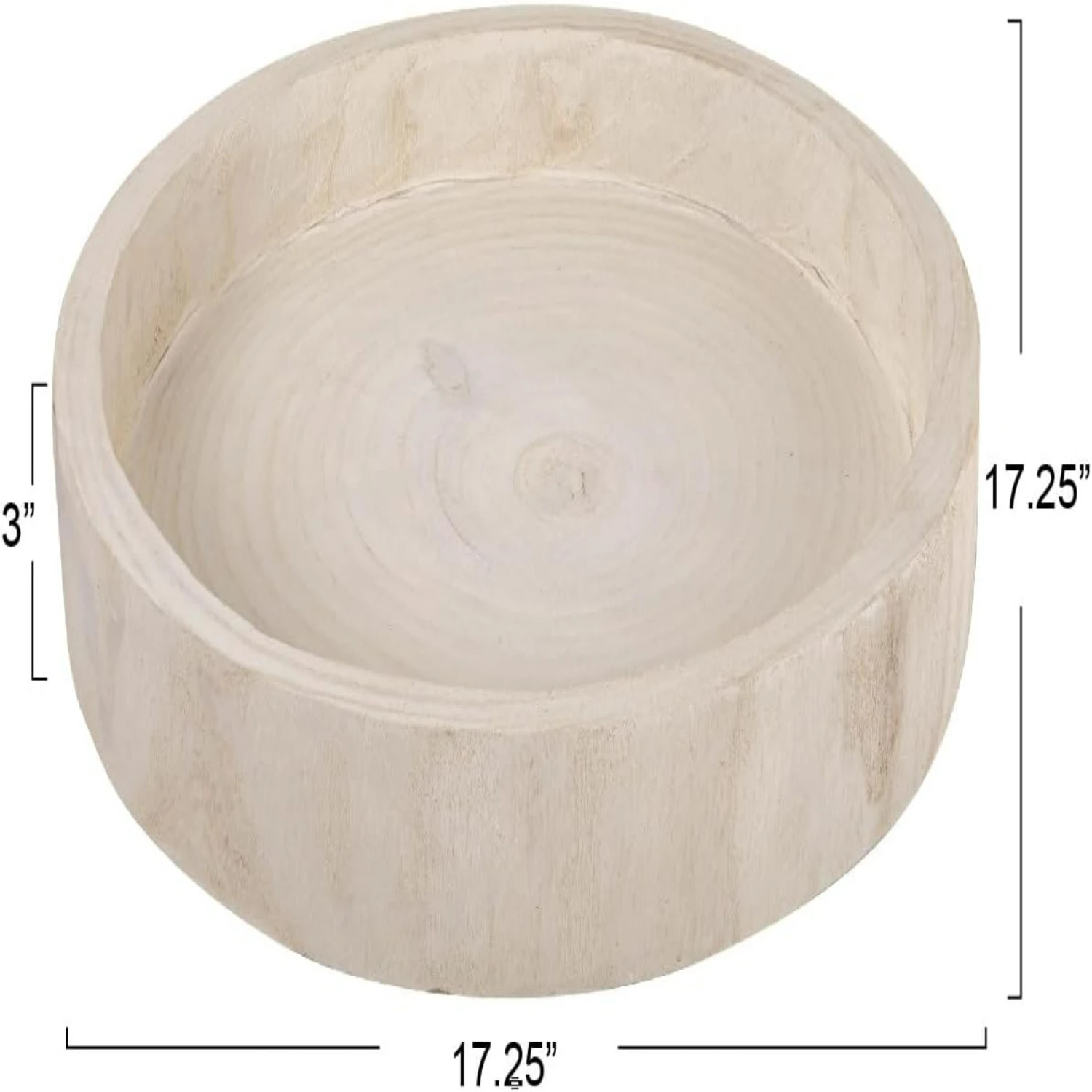 Exquisite Rustic Farmhouse Style Hand-Carved Whitewashed Paulownia Wood Tray - Beautiful Unique Artisan Crafted Serving Platter