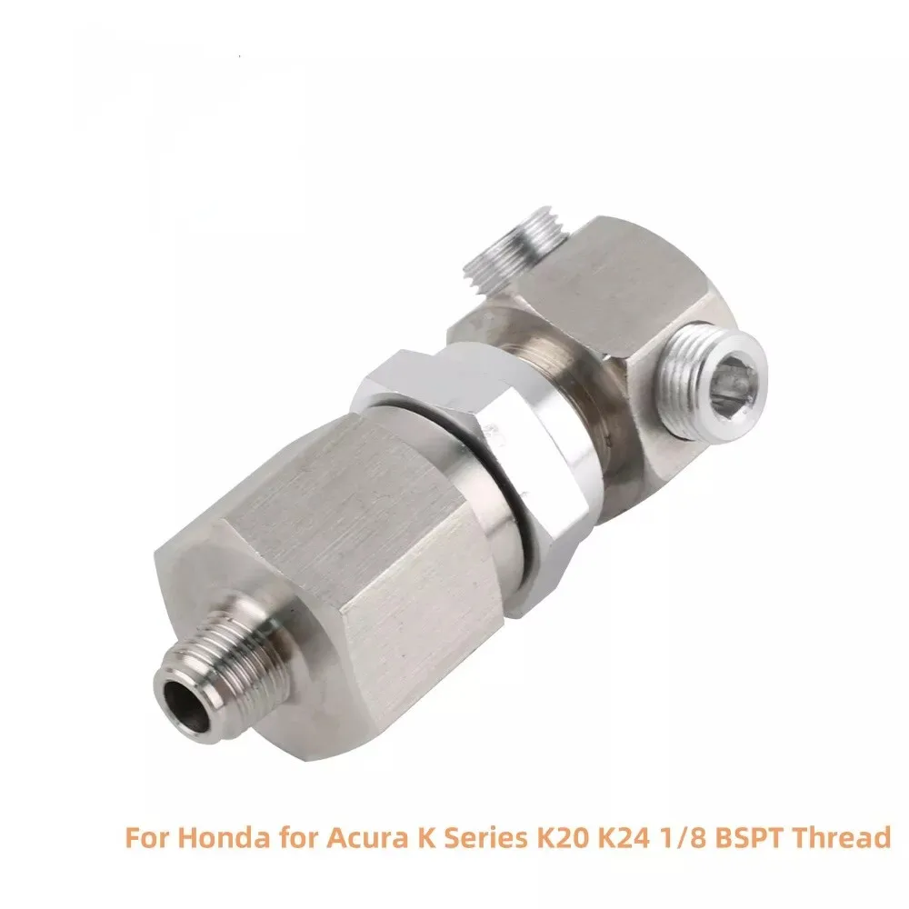 Серебряный адаптер для датчика давления масла с резьбой BSPT 1/8 дюйма Honda Acura K Series K20