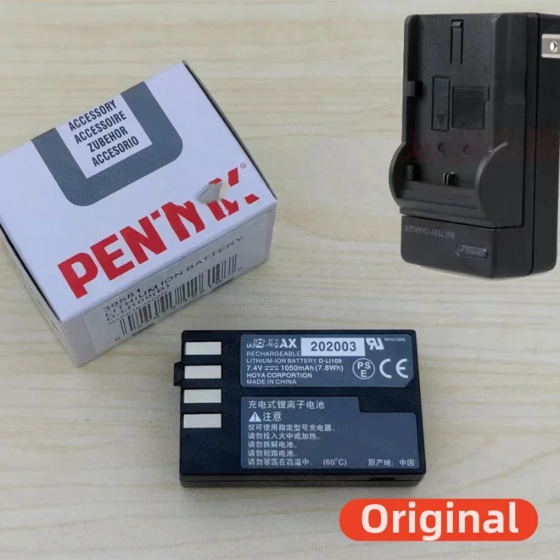 100% оригинал 1050 мАч для PENTAX D-LI109 K30 K50 K70 K500 KR KP K2 KS1 KS2 аккумулятор камеры