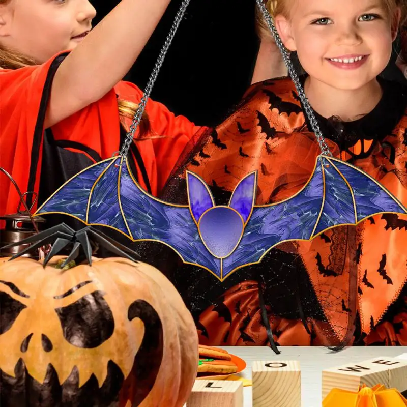 

Цепочка летучая мышь, подвесное украшение, простое и деликатное акриловое украшение на Хэллоуин, прозрачная текстура, аксессуары для Хэллоуина