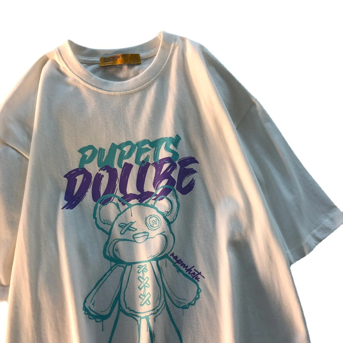 

Bear Print Women T shirt Summer Top Ladies T Shirt Graphic Female Tee T-Shirt