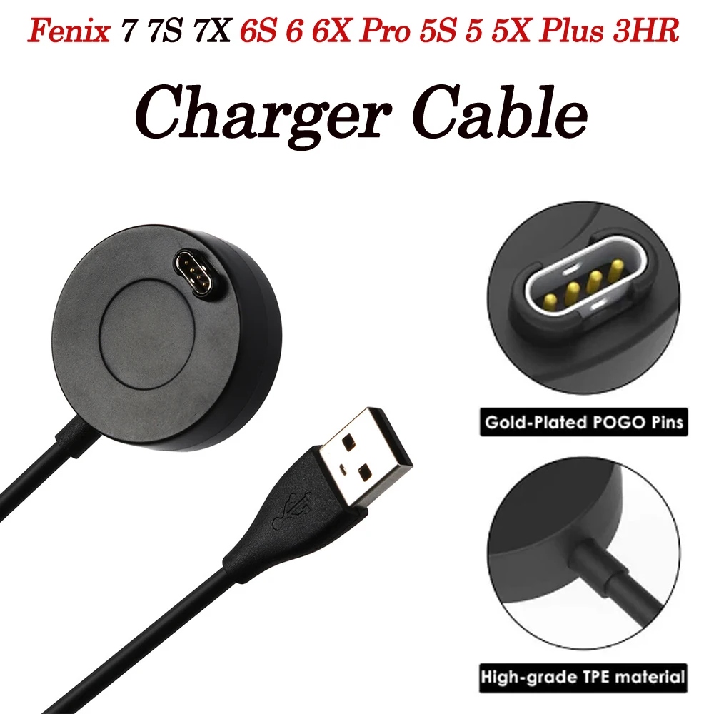 

Dock USB Fast Charging For Garmin Fenix 7S 7 7X 6S 6 6X Pro 5S 5 5X/Venu Charger Watches Cable Power Cable Charger Accessories