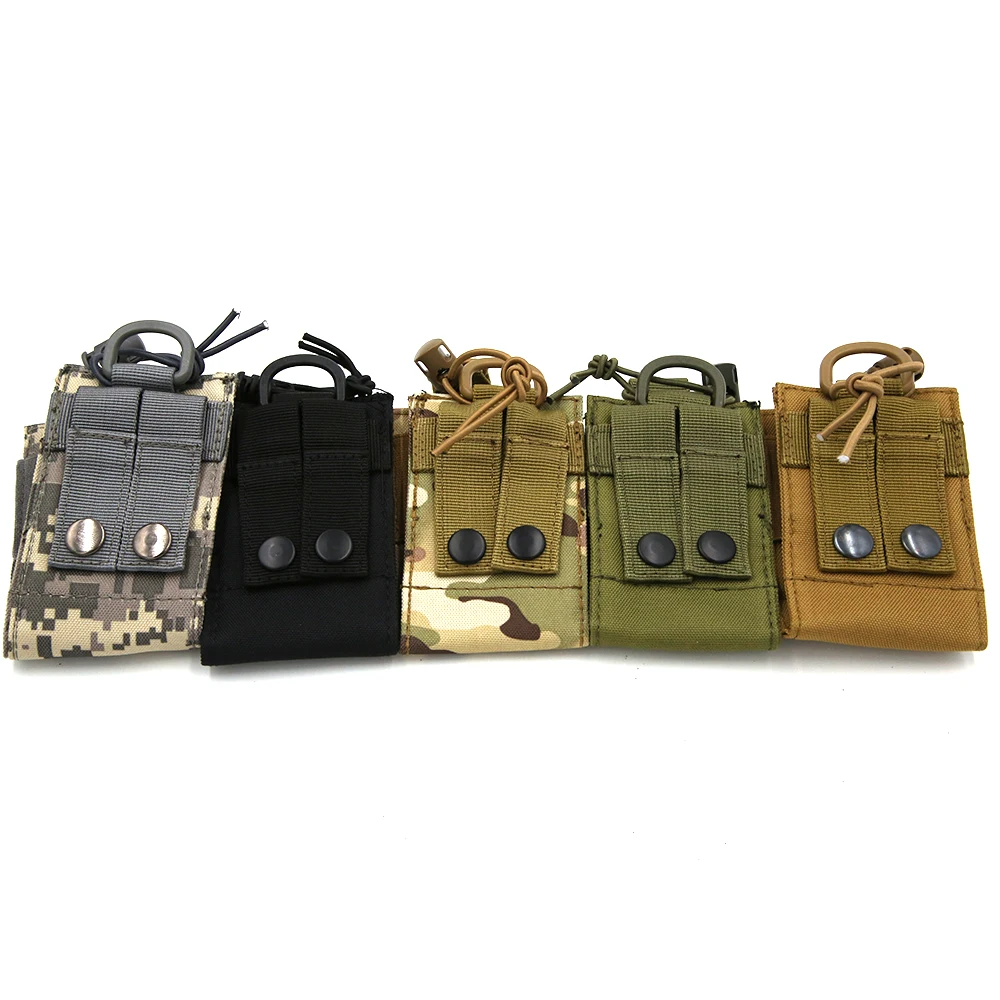 

1PCS Tactical Molle Radio Walkie Talkie Pouch Waist Bag Holder Pocket Portable Interphone Holster Carry Bag for Hunting Climbing