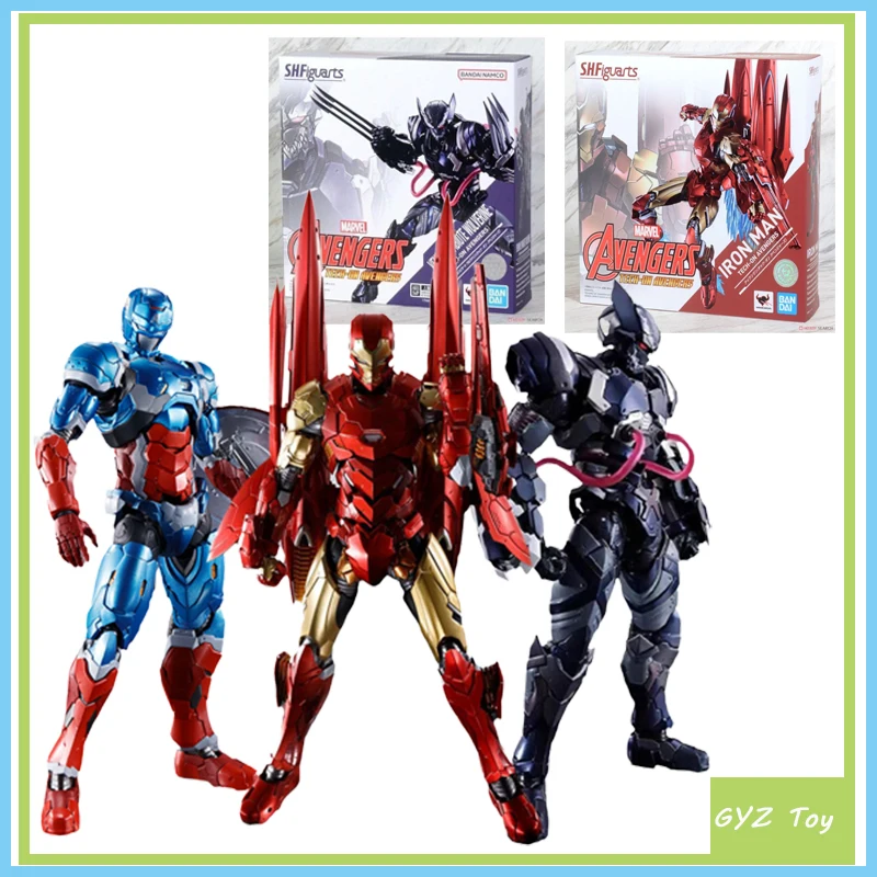 

Фигурки героев аниме Marvel Legends Tech-On Мстители Shf, Капитан Америка, железный человек, игрушки для детей, рождественский подарок