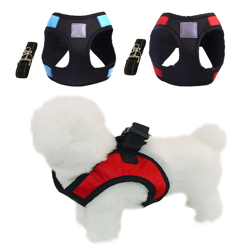 

Dog Harness And Leash Set Adjustable Reflective Pet Vest Harness Dog Training Vest Puppy Collar for Small Medium Dog Chest Strap
