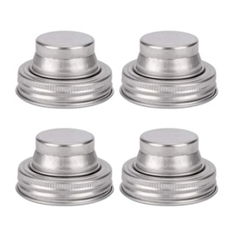 

4 Pcs Mason Jar Shaker Lid, Rust Proof Stainless Steel, Shake Dry Rub - Cocktail, Mix Spices, Dredge Flour, Sugar