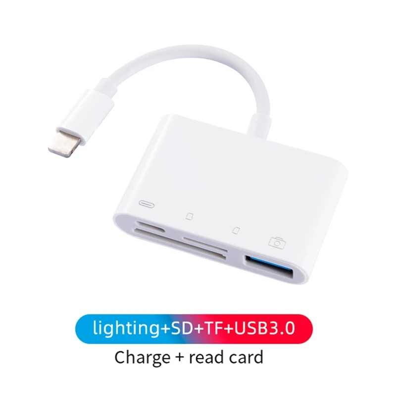 Устройство чтения карт USB OTG 4 в 1 совместимое с расширителем памяти камеры SD/TF для