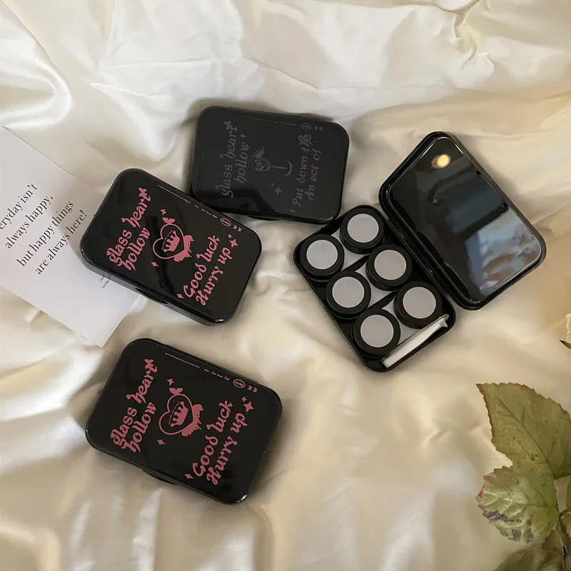 

Glasses Case New Style Dark Simple Portable Contact Lens Box Companion Care Pupil Box Three-pay Package