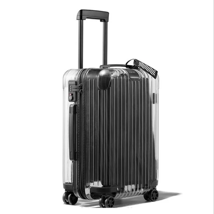 

New PC Transparent Trolley Case Zipper Case Suitcase With Wheels 20 Inch Landing 24 Inch Suitcase