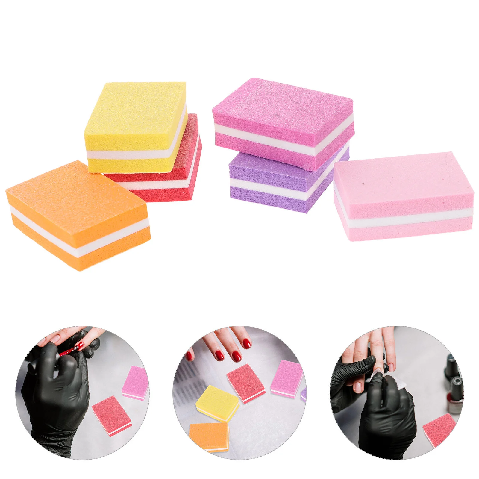 

50pcs Nail Buffer Blocks Polisher Buffing File Sponge Sanding Buffer Strips for Fingernails Toenails Polishing Nail accessories