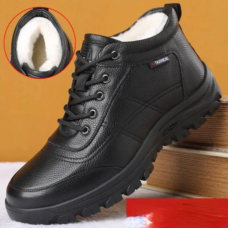

New Black Male Shoes Fashion Men's Casual Shoes 2023 Autumn Winter Non-slip Wear-resistant Mens Warm Shoes Zapatillas De Hombre