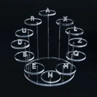 Многослойная акриловая витрина для колец, подставка для сережек, держатель для ювелирных изделий, витрина для драгоценных камней, полка для хранения мини-экшн-фигурок аниме