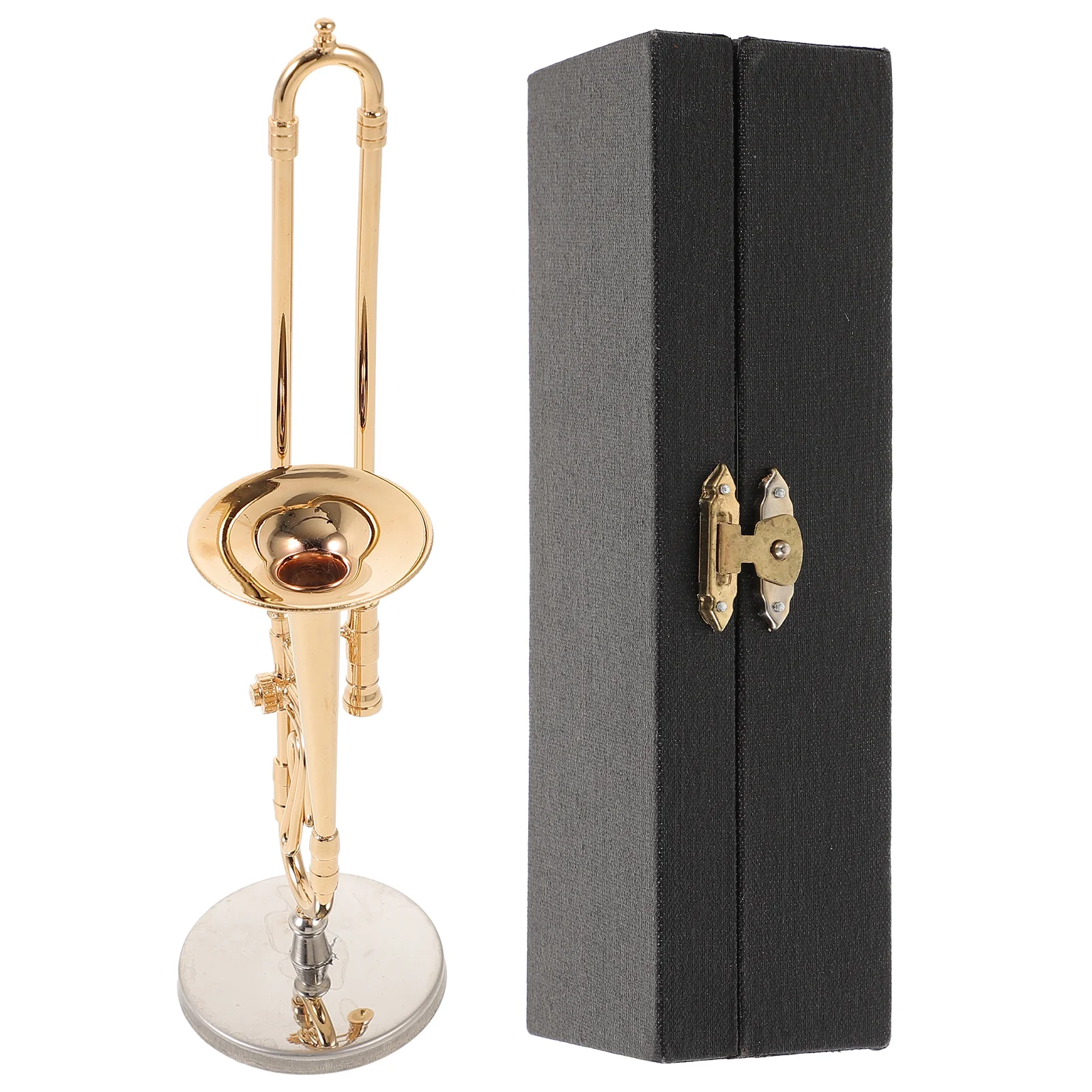 Модель тромбона мини-музыкальный инструмент небольшой декор украшение для