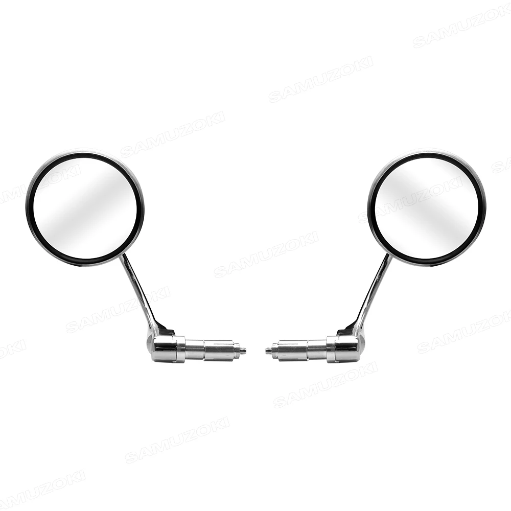 

Универсальное хромированное круглое зеркало заднего вида 7/8 дюйма для мотоцикла Honda kasсаки Triumph Yamaha, аксессуары для зеркал заднего вида