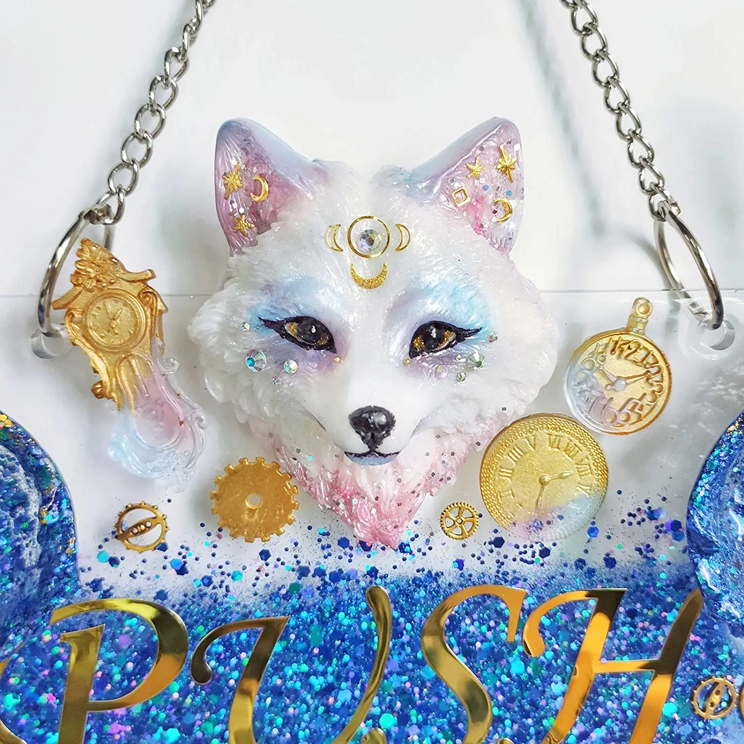 Силиконовая форма для эпоксидной смолы с лисьим лицом духов животных тотем