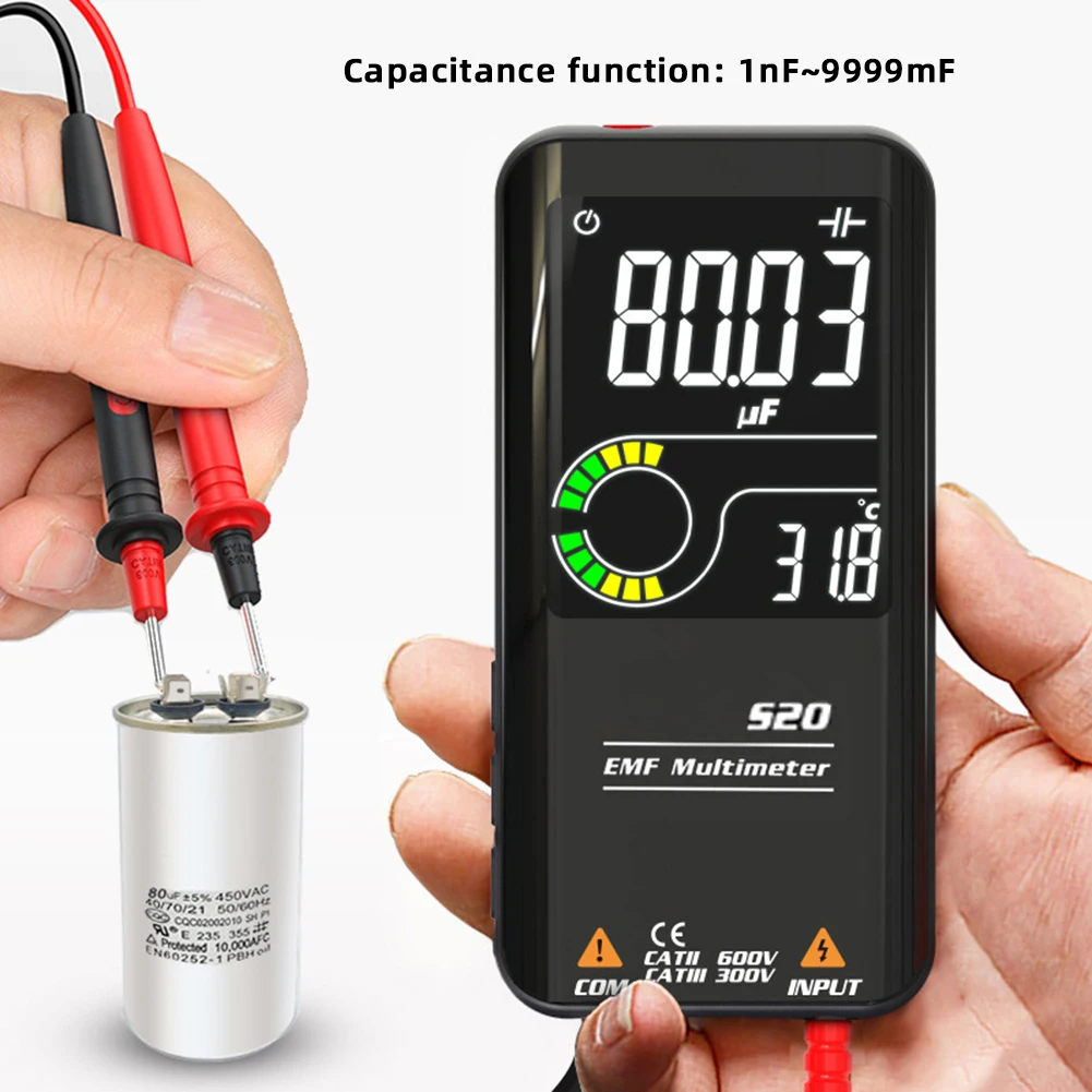 

Smart Electromagnetic Radiation Multimeter LCD Display Voltage Indicator For DC Voltage Detection