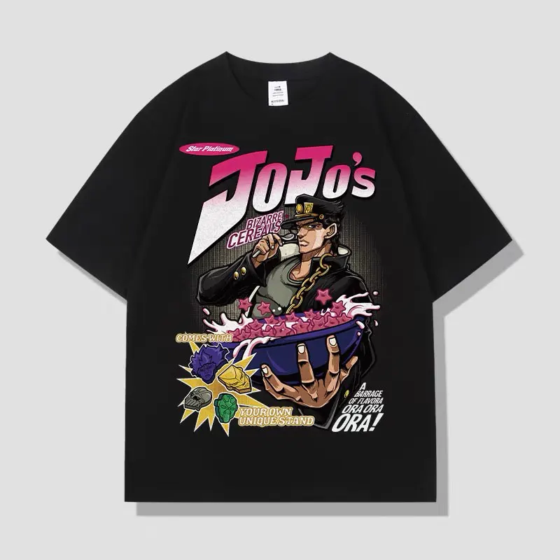 

Manga Graphic Tees New Fashion Jojo Bizarre Adventure T Shirt Men Short Sleeved Aesthetic Clothing Anime T-shirt Streetwear Y2k