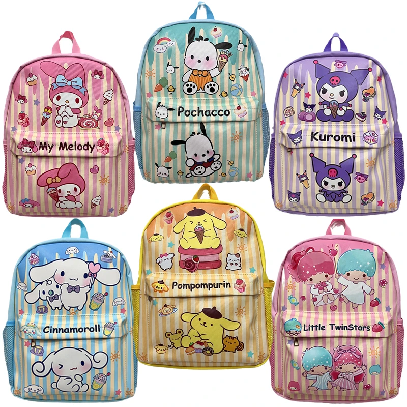 

Sanrios Kuromi My Melody Cinnamoroll Little Twin Star Kittys Pochacco Cartoon Cute Backpack Large Capacity Student Schoolbag
