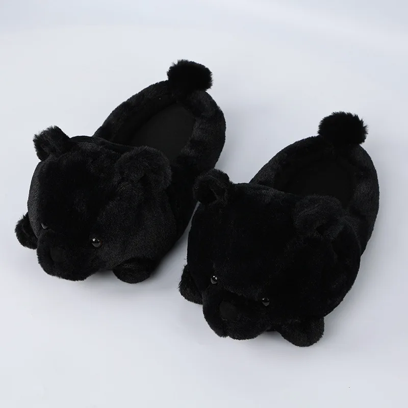 BEVERGREEN 2023 New Little Bear Design Women Slippers  Home Fur  Warm Ladies Plush Shoes One Size Fluffy Girls Fun Sliders