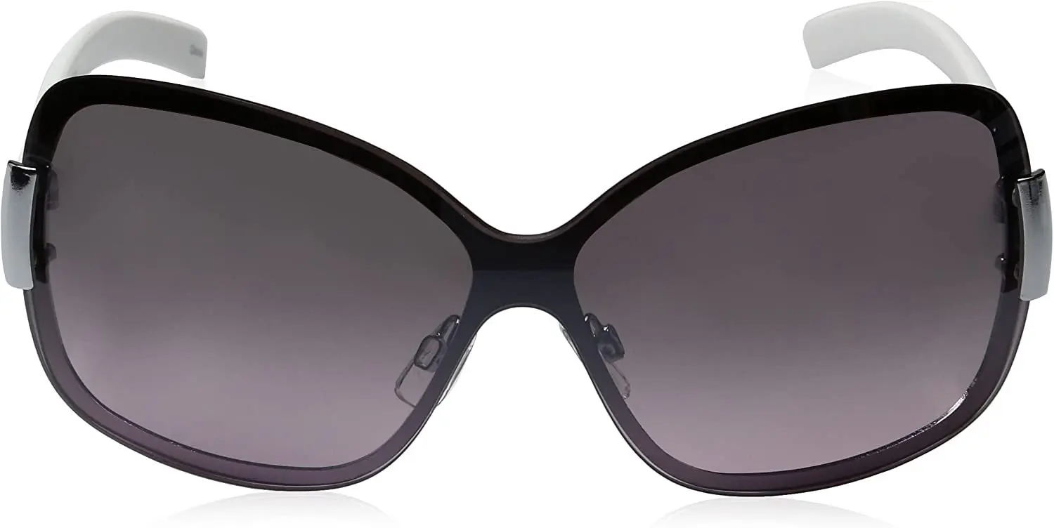 

Stunningly Trend-Right CC201 Metal UV Protective Rectangle Shield Sunglasses for Women - Worn All Year, 72 mm - Perfect Gifts fo