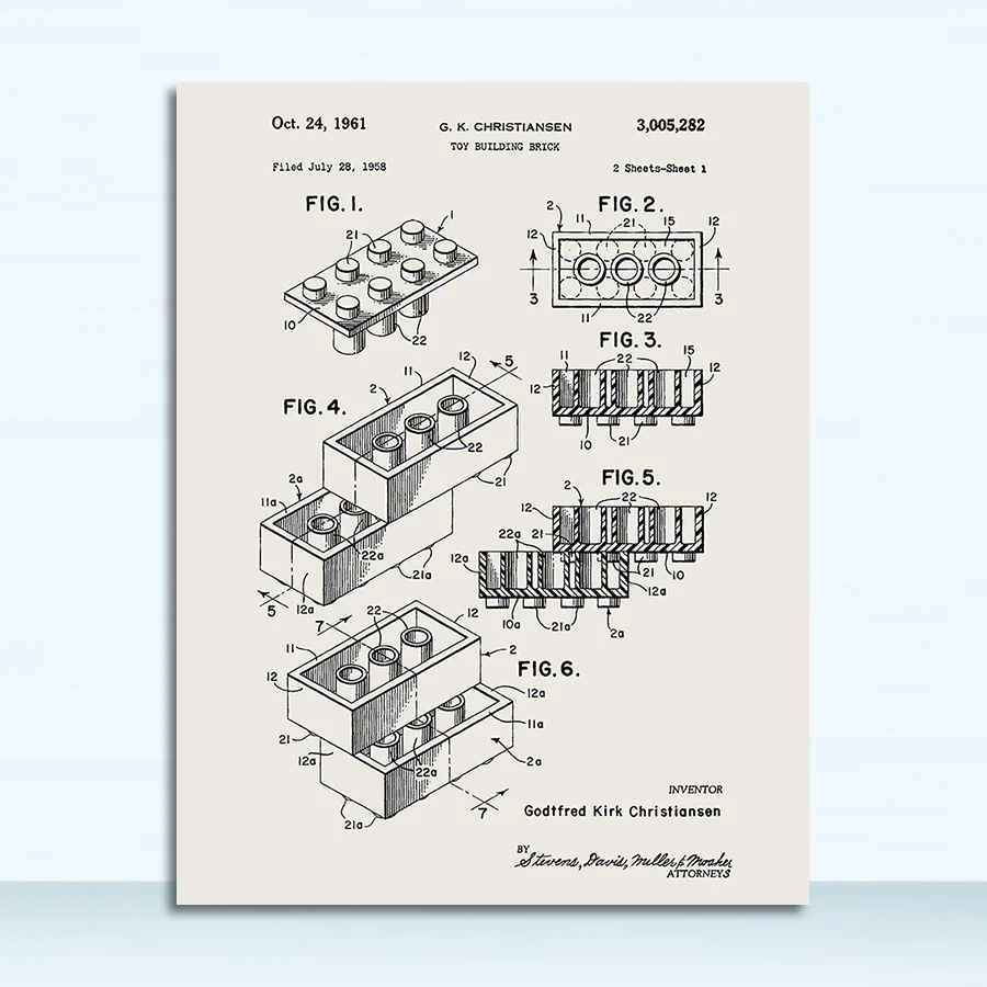 

Декор для детской комнаты, винтажный проект, холст, картина, картина, игра, идея подарка, Legos, строительные блоки, лакированный принт, игрушка, настенные художественные постеры