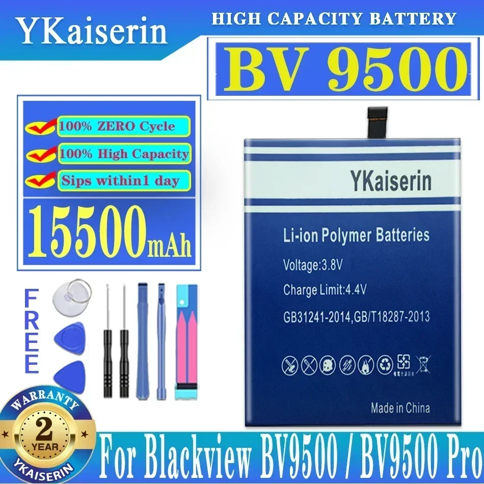 Аккумулятор YKaiserin 15500 мАч BV 9500 для Blackview BV9500 Pro BV9500Pro MT6763T 536380 Телефон Батарея + номер