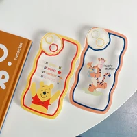 disney winnie the pooh tigger phone case for iphone 11 12 13 pro max x xs xr 7 8 plus soft silicone transparent cover