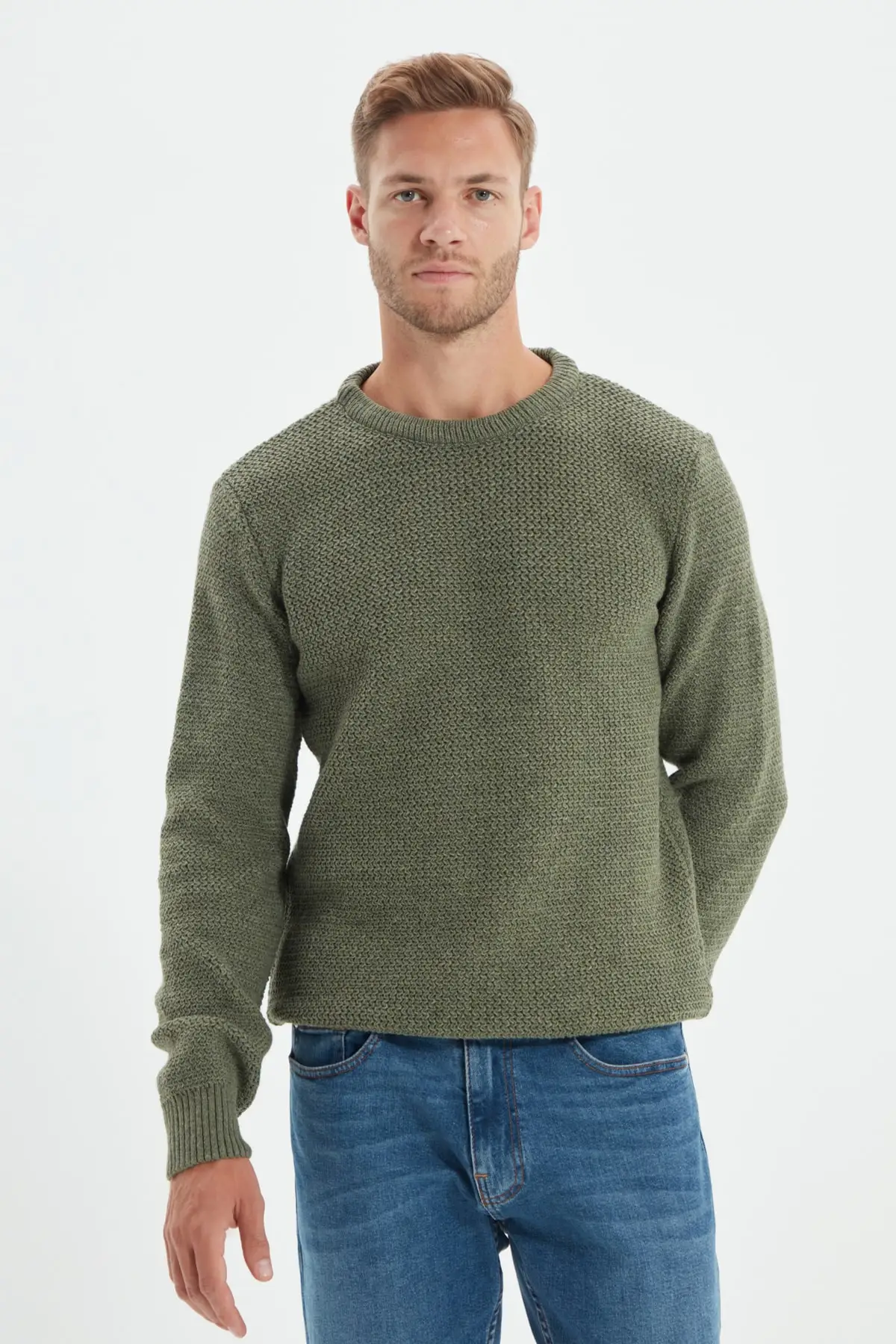 

Trendyol Male Slim Fit Bike Collar Sweater TMNAW21KZ1586