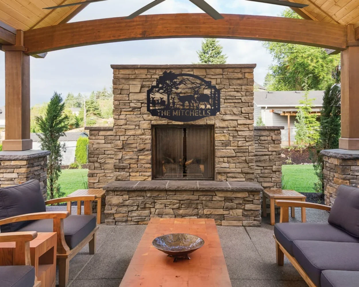 Персонализированный металлический знак кабины с оленями для охоты на открытом