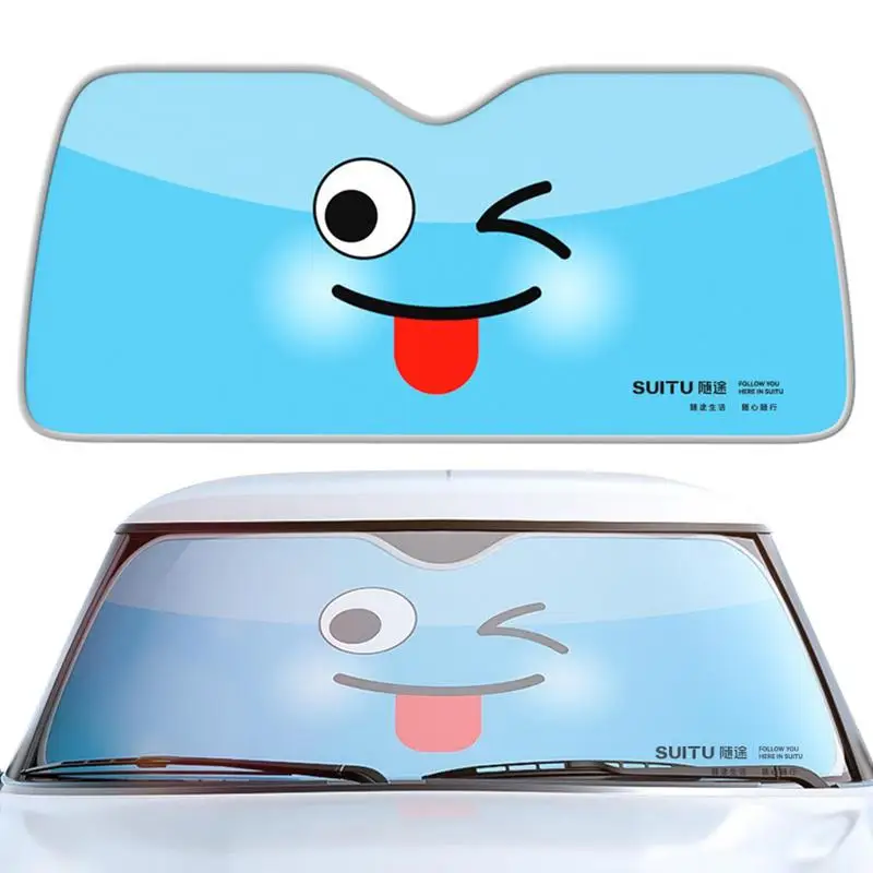 

Мультяшный солнцезащитный козырек на лобовое стекло, милый Универсальный козырек на боковое окно, защита от УФ-лучей для детей, аксессуары для интерьера автомобиля