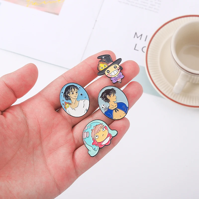 Ghibl Studio Enamel Pins Characters Anime Brooches for Fans Wholesale Price Badge Backpack Jewelry Accessories For Women Men |