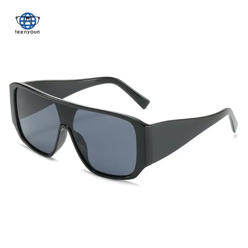 

Teenyoun New Online Celebrity Same Sunglasses Large Square Conjoined Luxury Brand Shades Sun Glasses Men's And Women's