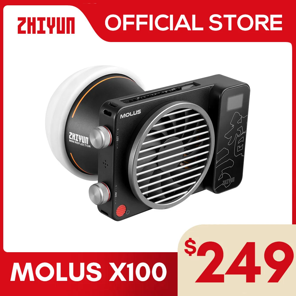 

ZHIYUN официальный MOLUS X100 100W COB светодиодный светильник видео светильник освещение, Видео, Фото Shotting