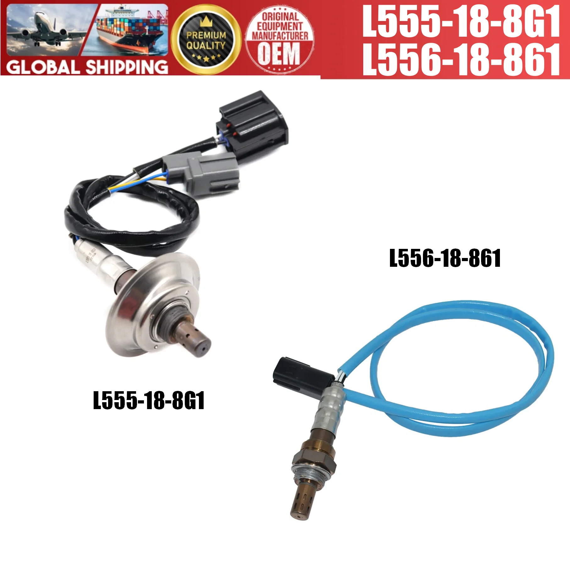 Фото Датчик кислорода (верхний и нижний) L555-18-8G1 L556-18-861 для Mazda CX-7 2.5L 2010-2012 годов выпуска №1