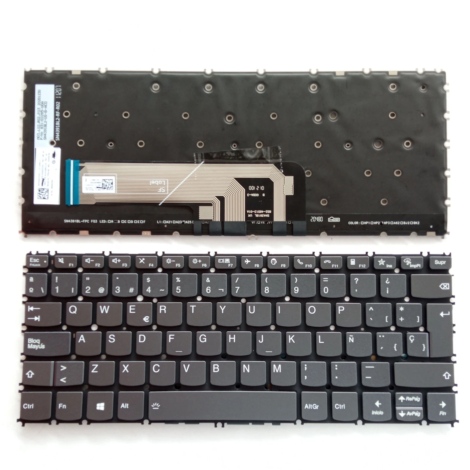 

Новинка для Lenovo Yoga Pro 13s карбоновая 2021 клавиатура SP серая подсветка