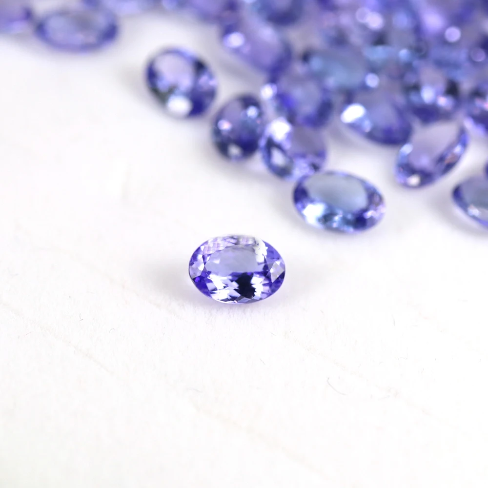 

Tbj , Natural Blue Tanzanite oval cut 5*7mm aaa color 0.7ct per piece loose gemstone from tanzaina for diy gold jewelry ,