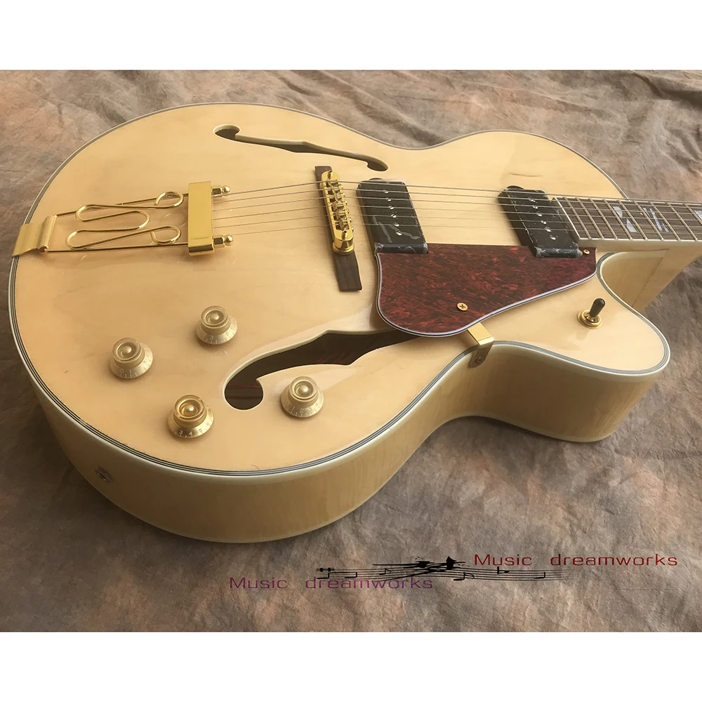 

Custom ES 335 Semi Hollow F-hole Electric Guitar Jazz Guitar with High Quality Pickups，Guitar body back flame maple wood veneer