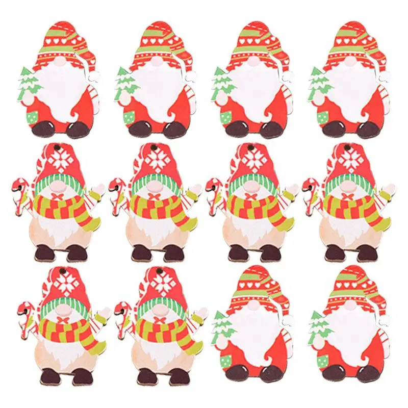 

Рождественские украшения гном, 12 шт., шведские рождественские украшения Tomte для елки, ручная роспись, украшения для рождественской елки, под...