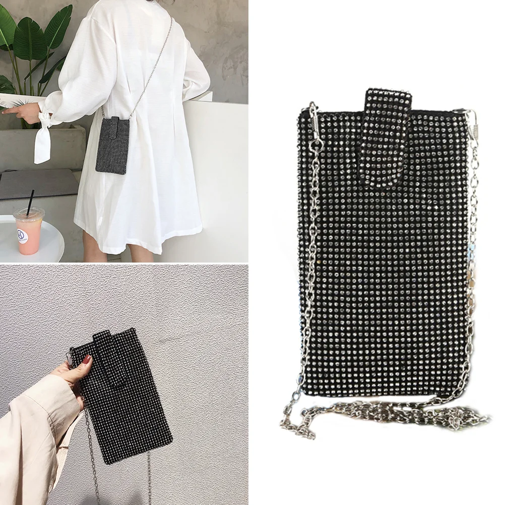 

Phone Women Cellphone Shoulder Pouch Minicrossbodypurse Storage Girls Wallets Wallet Rhinestone Lightweight Cell Things Teen