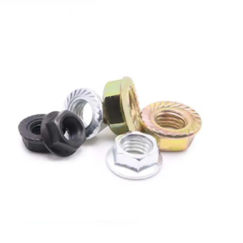 

2-20pcs/lot M2 M2.5 M3 M4 M5 M6 M8 M10 M12 M14 M16 DIN6923 steel with zinc Hex Head Serrated Spinlock Flange Nut lock nut
