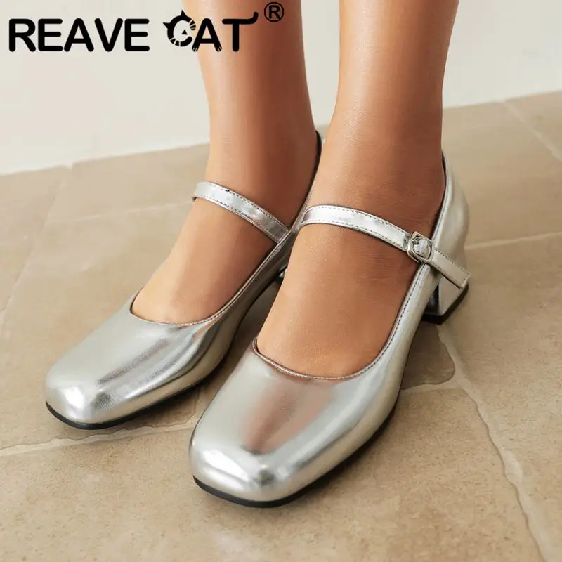 Женские туфли-лодочки REAVE CAT Janes элегантная повседневная обувь на среднем каблуке